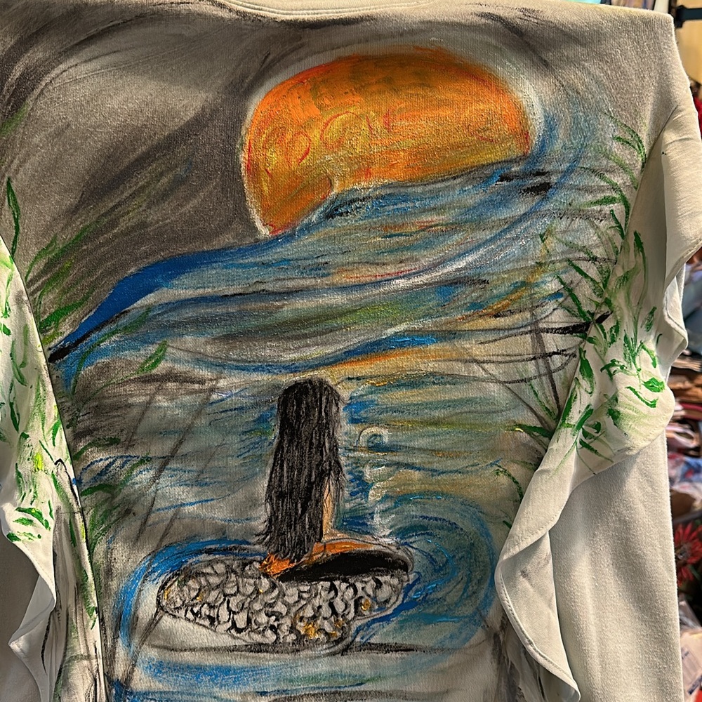 Wear some art. Painted by Me and fully washable.  Custom orders welcomed.